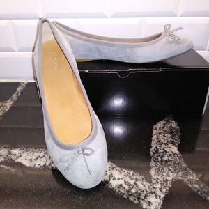 J Crew Factory Gray/Silver Ballet Flat